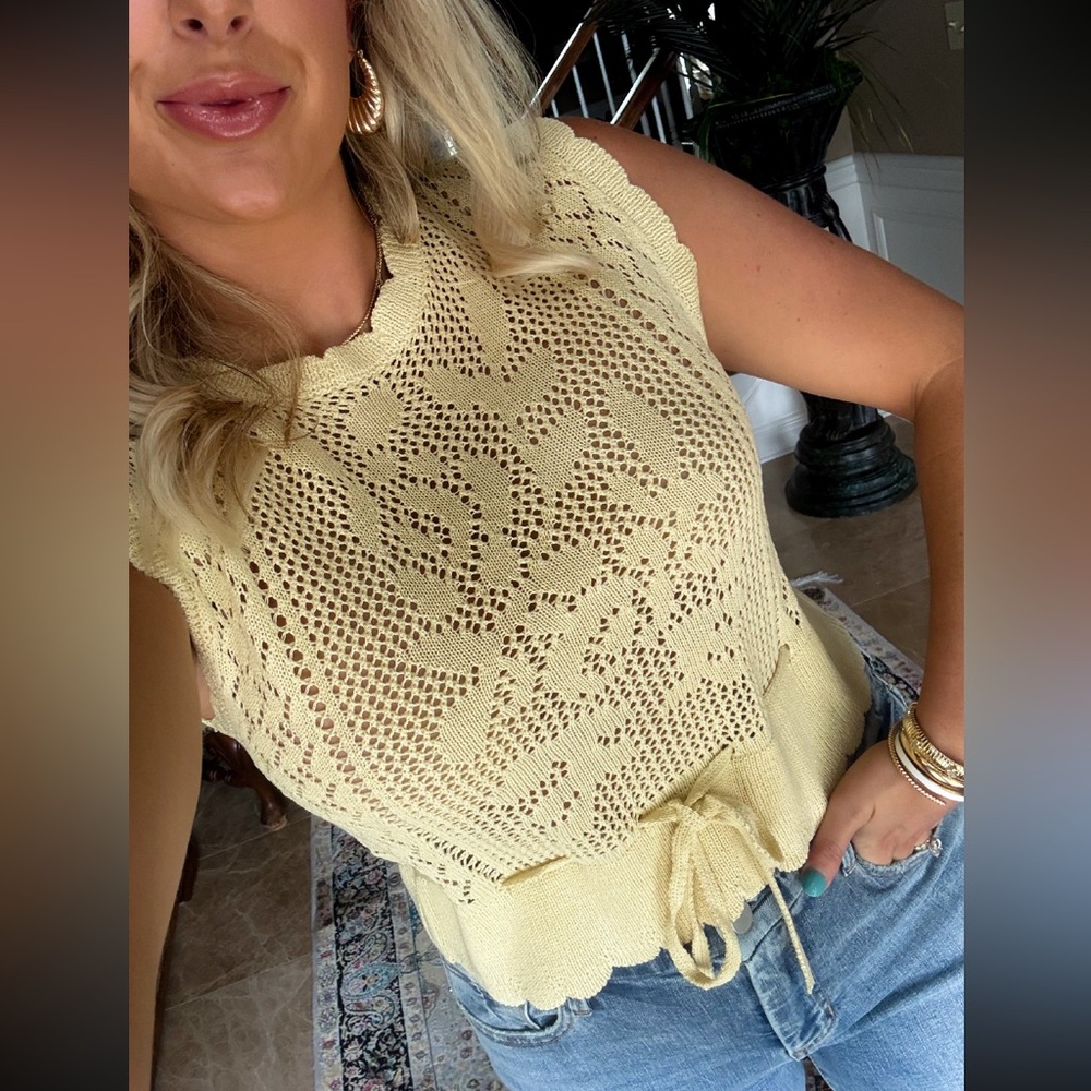 DAWN SWEATER TANK SWEATER (PALE YELLOW) - SAGE THE LABEL